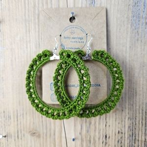 Handmade crochet earrings elegant earrings woven hoops accessories and jewelry